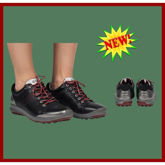 ECCO BIOM Natural Motion Black Leather Lace-up Walking Sneakers Mens 13 Shoes - Picture 1 of 14